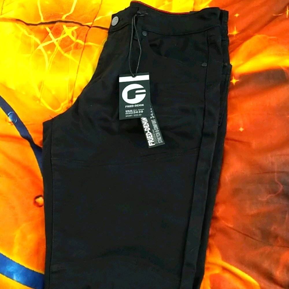 Black fried denim  jean